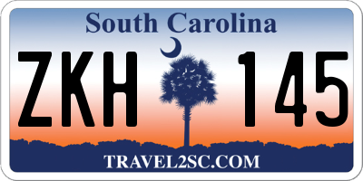 SC license plate ZKH145