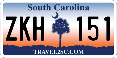 SC license plate ZKH151