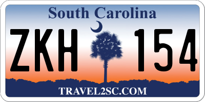 SC license plate ZKH154