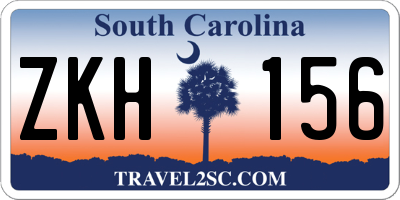 SC license plate ZKH156