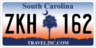 SC license plate ZKH162