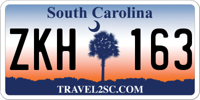 SC license plate ZKH163
