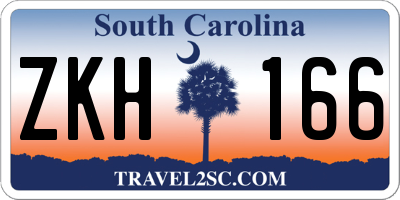 SC license plate ZKH166