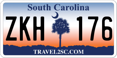 SC license plate ZKH176