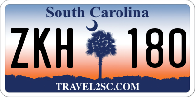SC license plate ZKH180