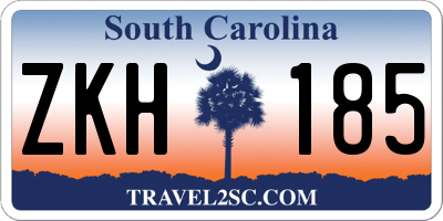 SC license plate ZKH185