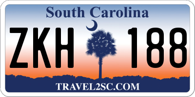 SC license plate ZKH188