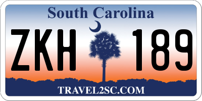 SC license plate ZKH189