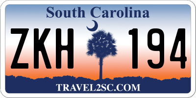 SC license plate ZKH194
