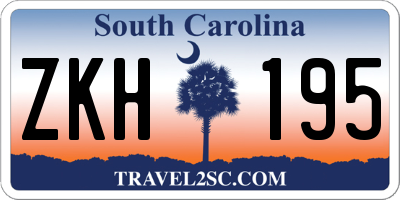 SC license plate ZKH195