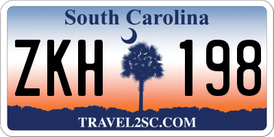 SC license plate ZKH198