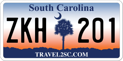 SC license plate ZKH201