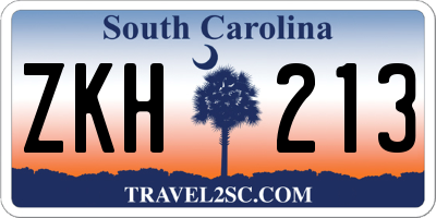 SC license plate ZKH213