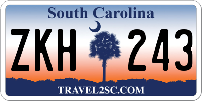 SC license plate ZKH243