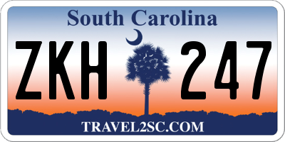 SC license plate ZKH247