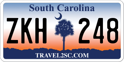 SC license plate ZKH248