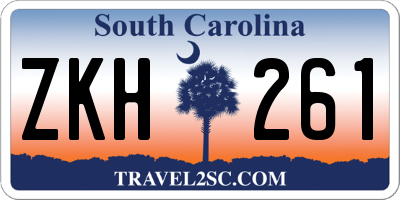 SC license plate ZKH261