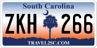 SC license plate ZKH266