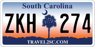 SC license plate ZKH274