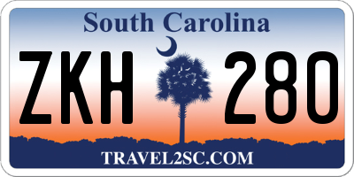 SC license plate ZKH280