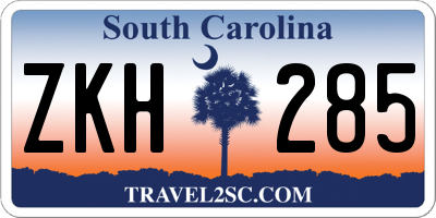 SC license plate ZKH285