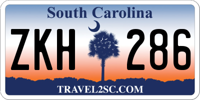 SC license plate ZKH286