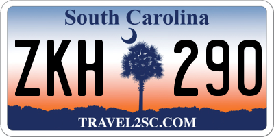 SC license plate ZKH290