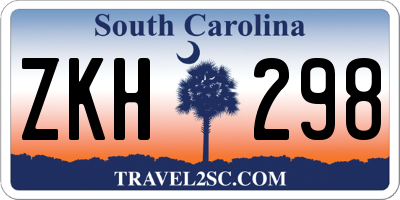 SC license plate ZKH298
