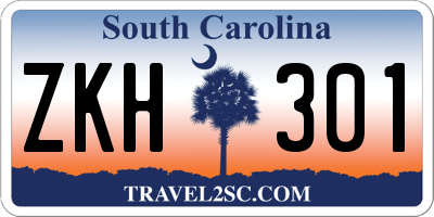 SC license plate ZKH301