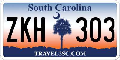 SC license plate ZKH303