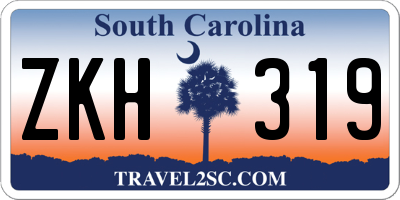 SC license plate ZKH319