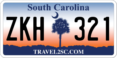 SC license plate ZKH321