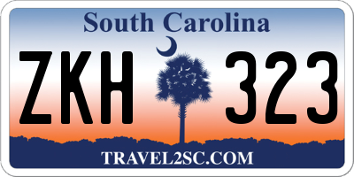 SC license plate ZKH323
