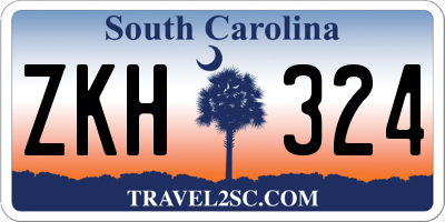 SC license plate ZKH324
