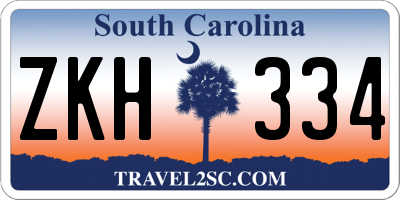 SC license plate ZKH334