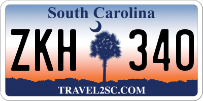 SC license plate ZKH340