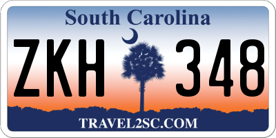 SC license plate ZKH348