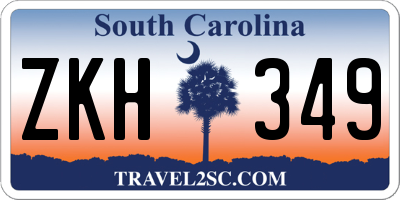 SC license plate ZKH349