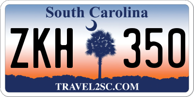 SC license plate ZKH350