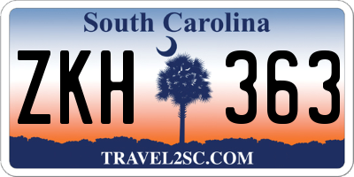 SC license plate ZKH363