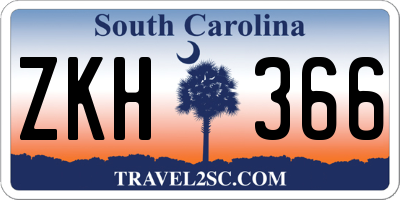 SC license plate ZKH366