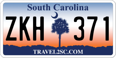 SC license plate ZKH371