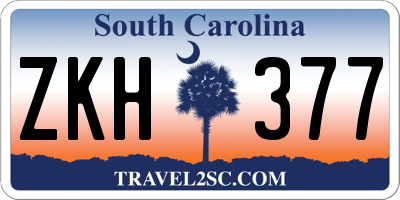 SC license plate ZKH377