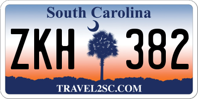 SC license plate ZKH382