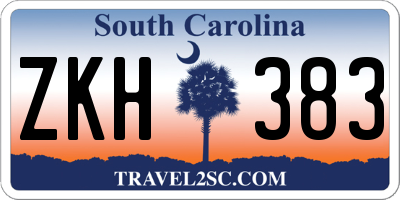 SC license plate ZKH383
