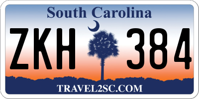 SC license plate ZKH384