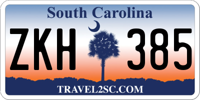 SC license plate ZKH385