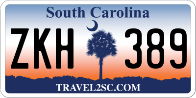 SC license plate ZKH389