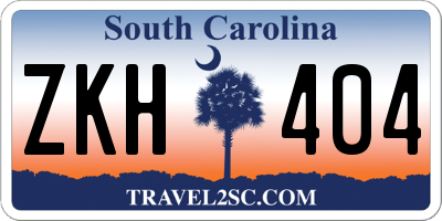 SC license plate ZKH404