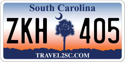 SC license plate ZKH405